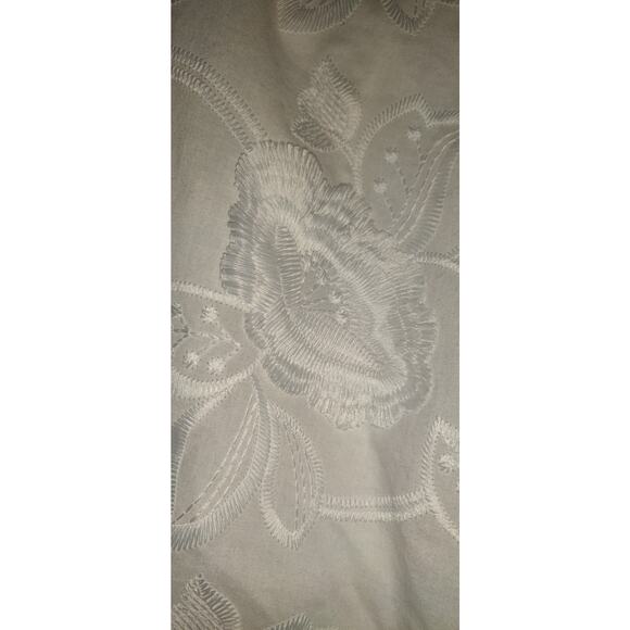 Versona White Mini Skirt Womens Large Textured Embroidered Floral All Cotton 3D - Picture 5 of 16